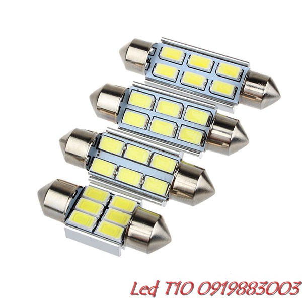 1 bóng Led trần ô tô, soi biển số, cốp ô tô 6smd 5630 5730