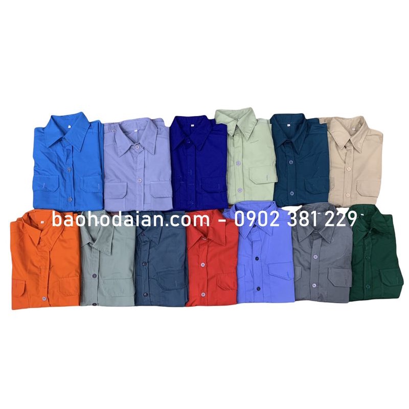 Áo đồng phục công vải si giá rẻ, thoáng mát