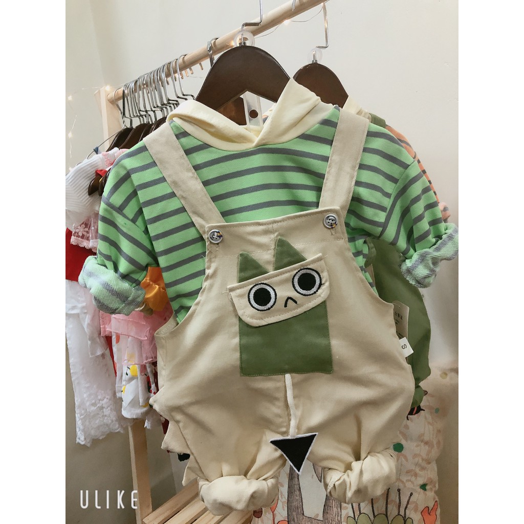 Yếm hoodie mặt mèo cho bé 6-16kg - Shubishop.vn