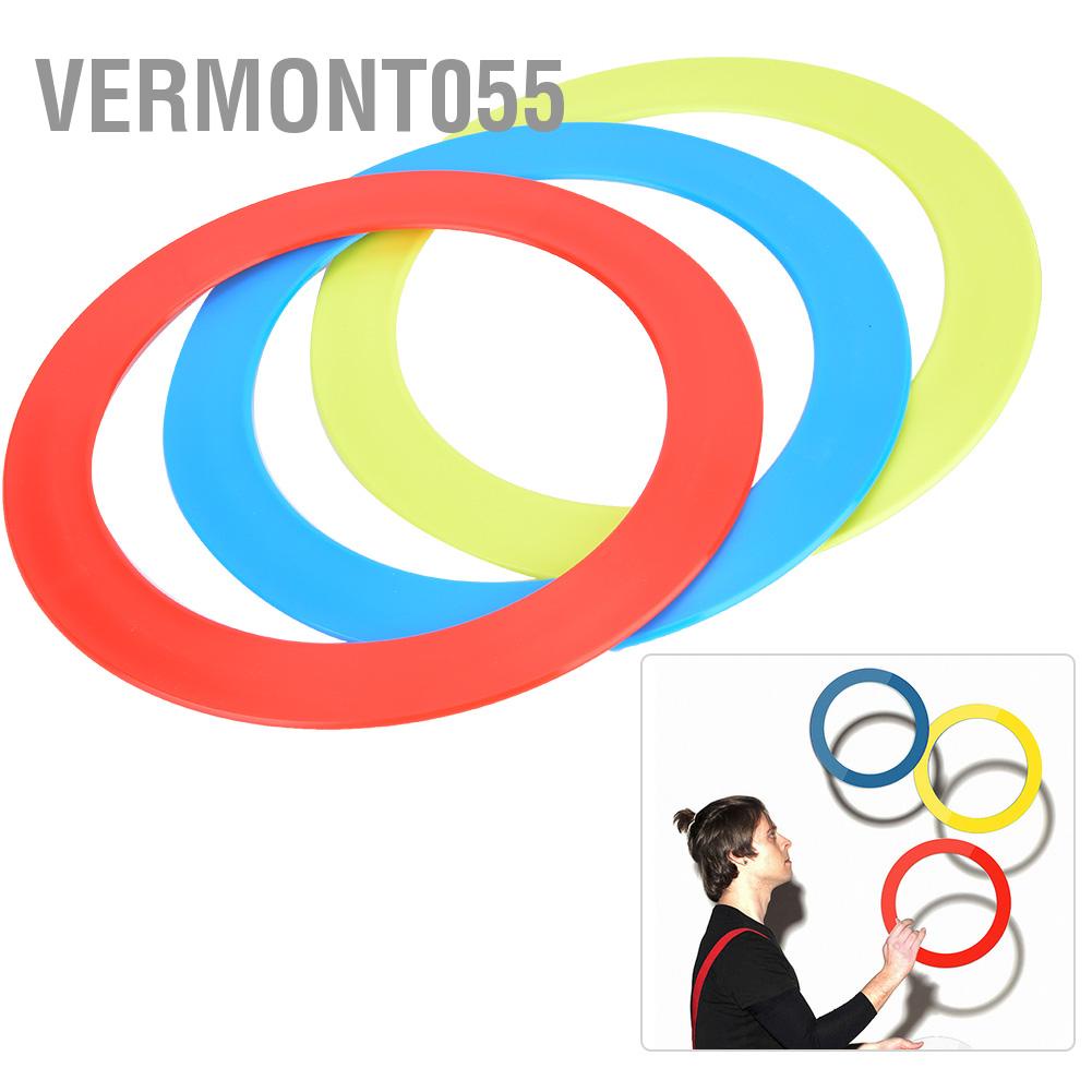 Hàng Hot 3 cái / Bộ tung hứng nhào lộn Ném vòng tay Đạo cụ quay tay Đồ chơi chú hề （Xanh đỏ vàng）Hàng giao ngayVermont055