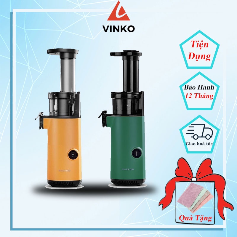 Máy Ép Chậm Trái Cây Hoa Quả Mokkom MK-SJ001 130W Nhỏ Gọn Mạnh Mẽ Ép Kiệt Bã Tháo Lắp Dễ Dàng Bảo Hành 12 Tháng