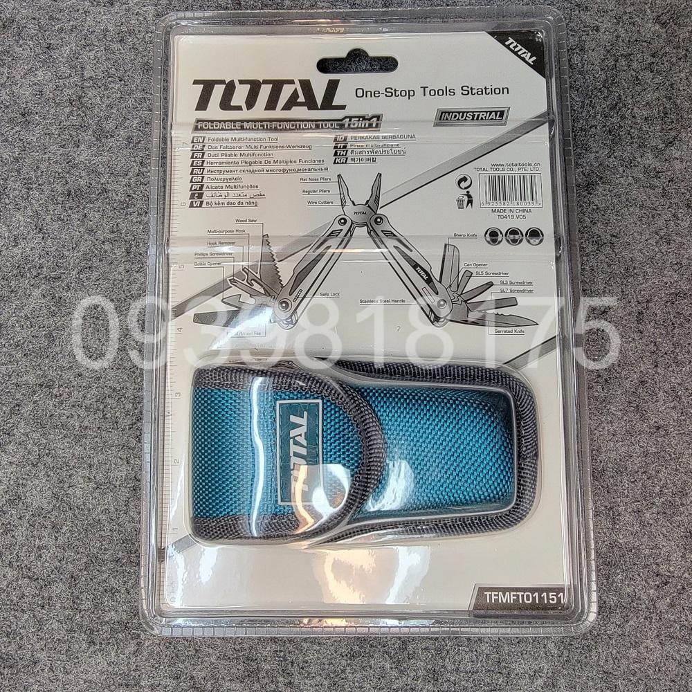 [Total] Kìm đa năng TOTAL TFMFT01151 | bộ kềm đa năng 155 mm, Linh kiện bằng thép