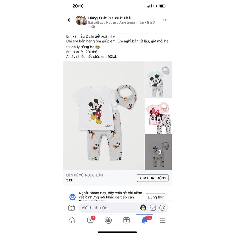 bộ mickey 3 chi tiết