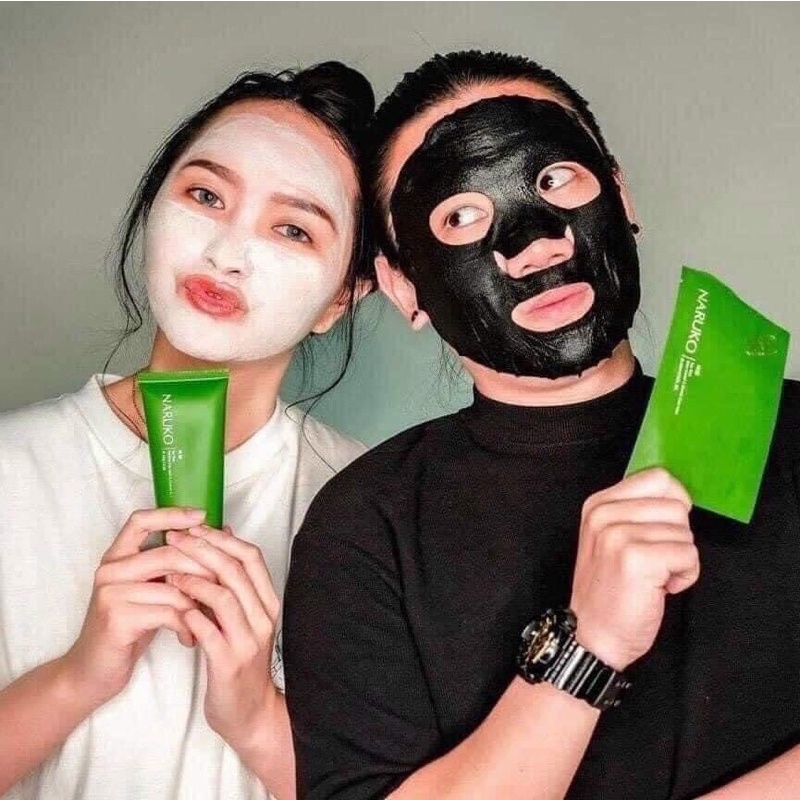 NARUKO - Mặt nạ tràm trà cải thiện da mụn teatree 26ml