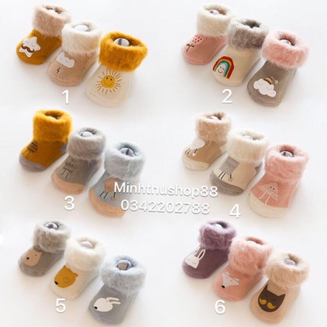 Tất cho bé siêu đẹp siêu ấm(set 3d)