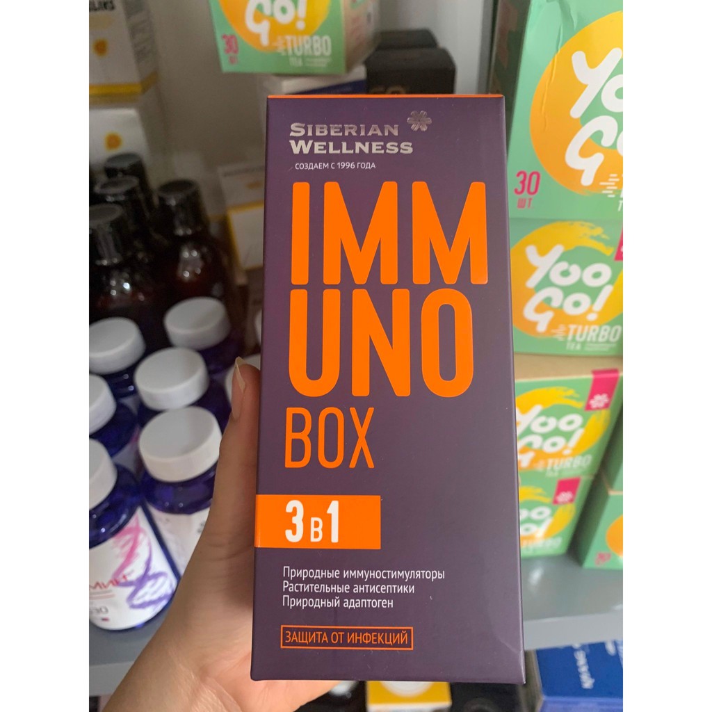 [ CHÍNH HÃNG ] - Thực phẩm Immuno Box Siberian, Hỗ trợ tăng cường sức đề kháng cho cơ thể - Hộp 30 túi