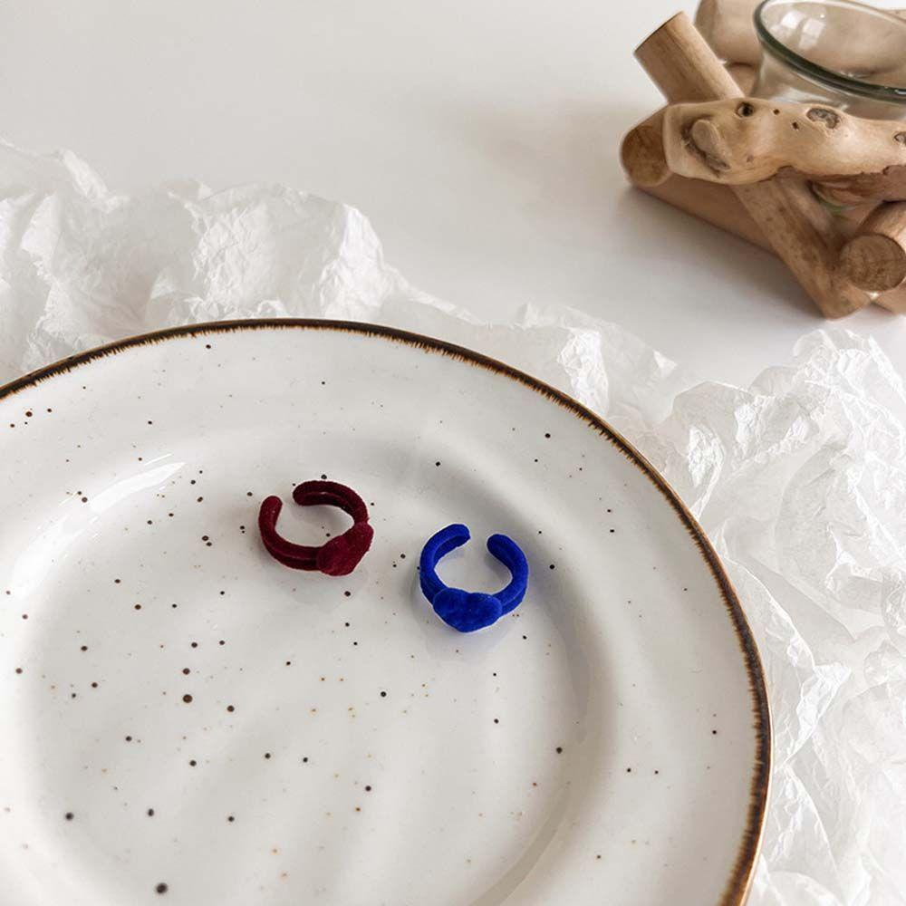 Mocho Nhẫn Vải Nhung Hình Trái Tim Đơn Giản Sáng Tạo Phong Cách Hàn Quốc