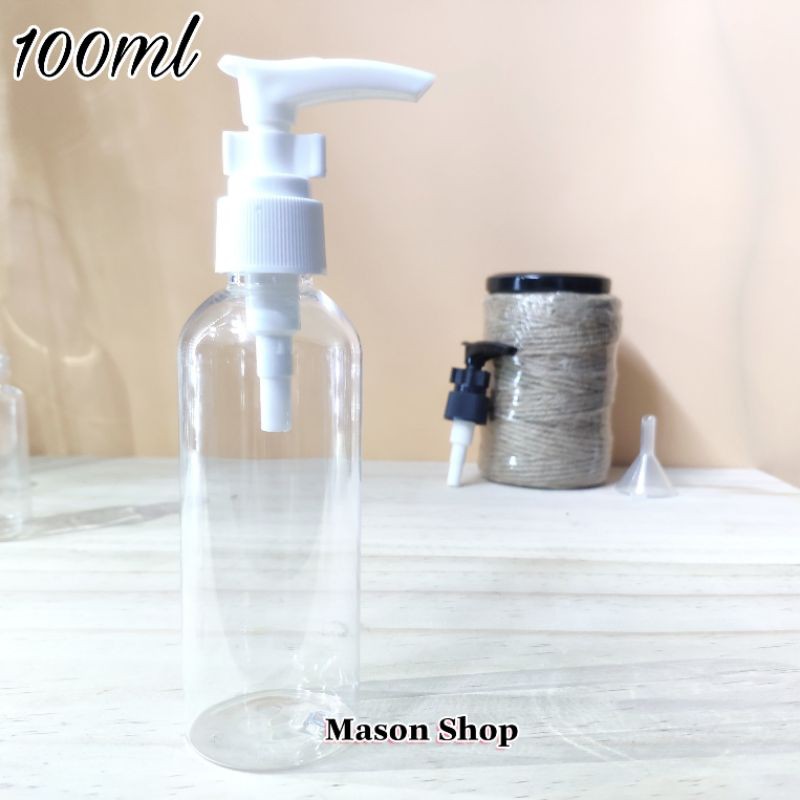 LỌ CHIẾT MỸ PHẨM DẠNG VÒI NHẤN GIỌT có Khóa cài/Nắp Nhọn Xoay 50ml/100ml VỎ BÌNH CHAI NHỰA PET TRONG/NÂU