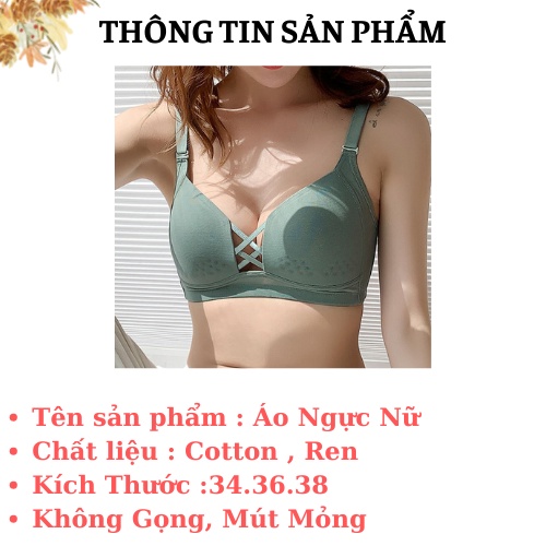 Áo Ngực Nữ Thông Hơi Kháng Khuẩn - Áo Lót Nữ Không Gọng Mút Mỏng Nâng Ngực Siêu Sexy AMYBRA A195