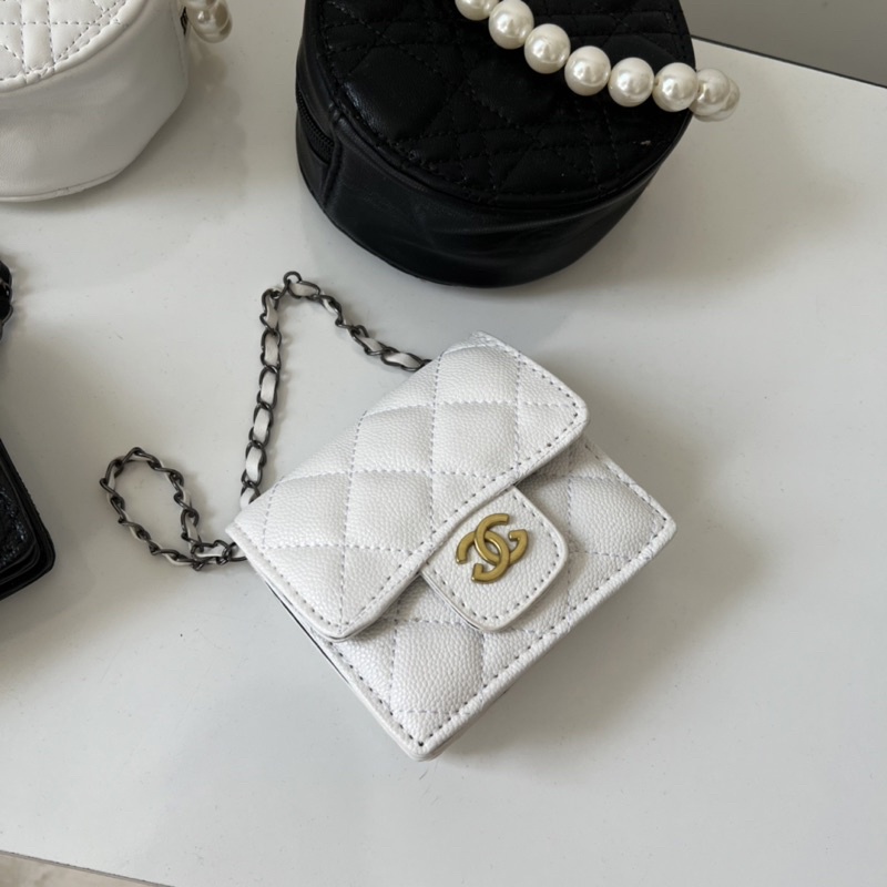 Túi Xách Mini Da Sần Dây Xích