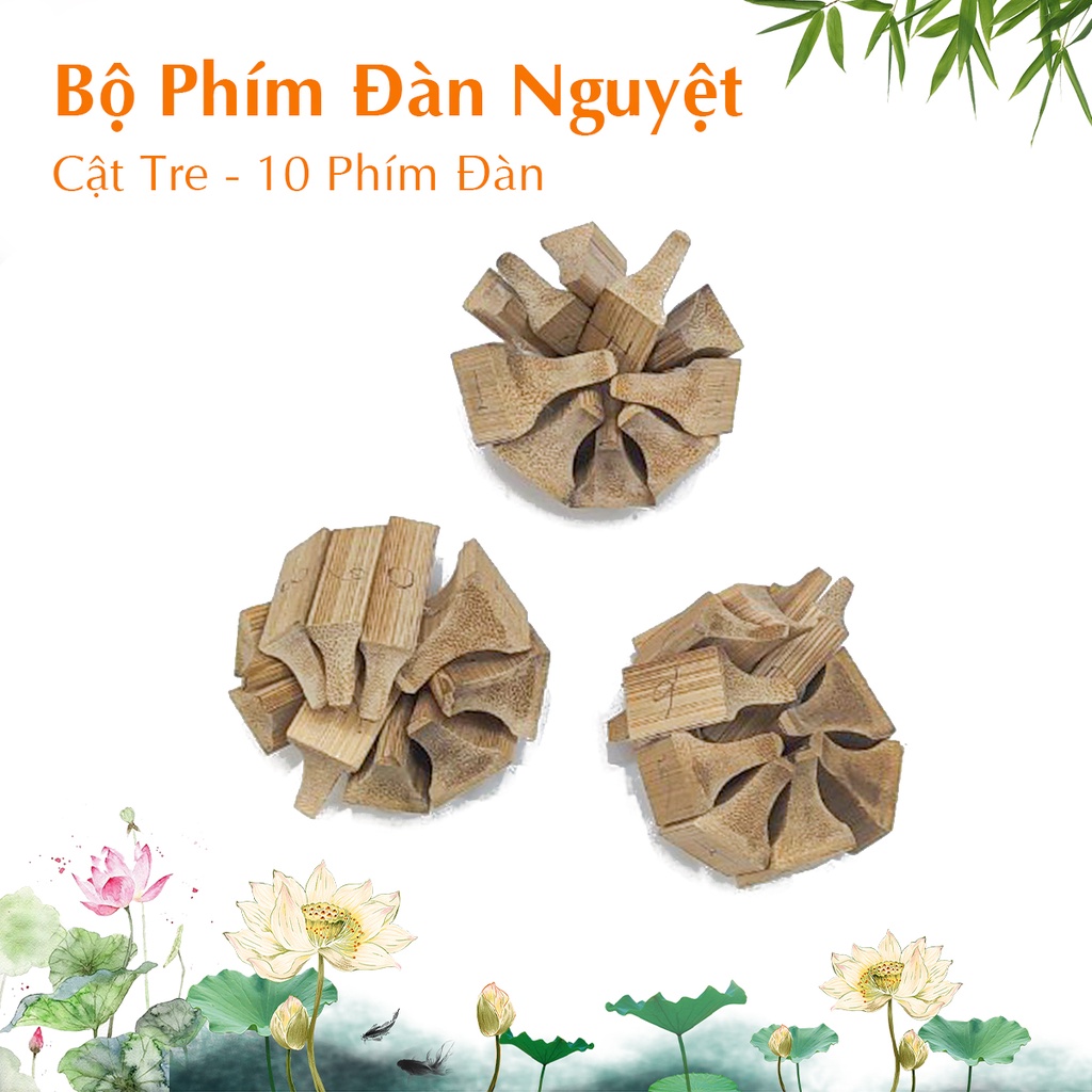 Bộ Phím Đàn Nguyệt Loại Tốt - 10 Phím Cật Tre