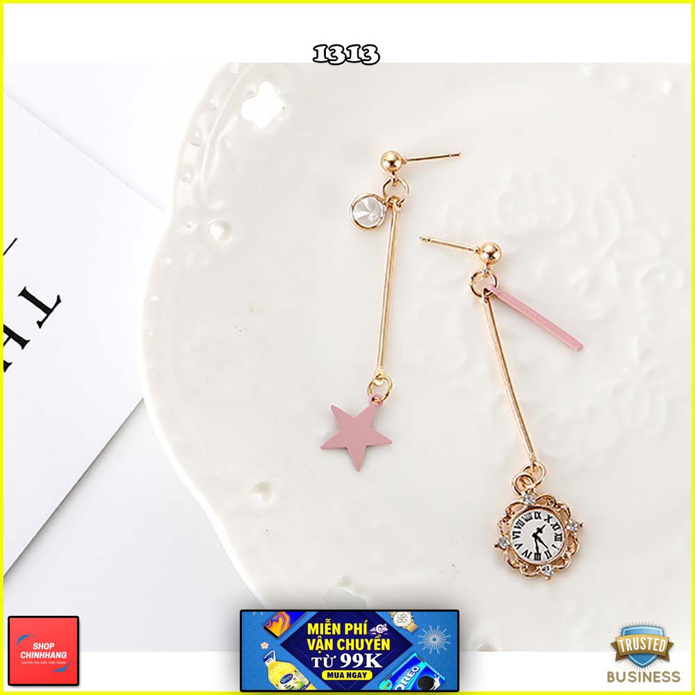 BÔNG TAI NỮ DÁNG DÀI MẶT ĐỒNG HỒ CỰC LẠ PHONG CÁCH - CH1313