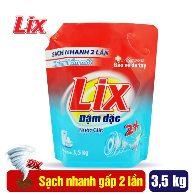 [Tiết Kiệm] Nước giặt Lix đậm đặc túi 3.5kg