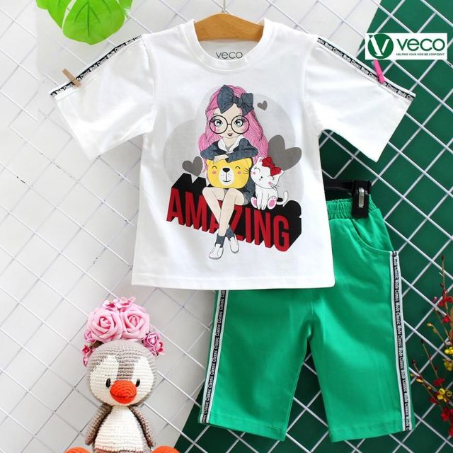 Bộ veco XNXK cô gái xinh cho bé gái