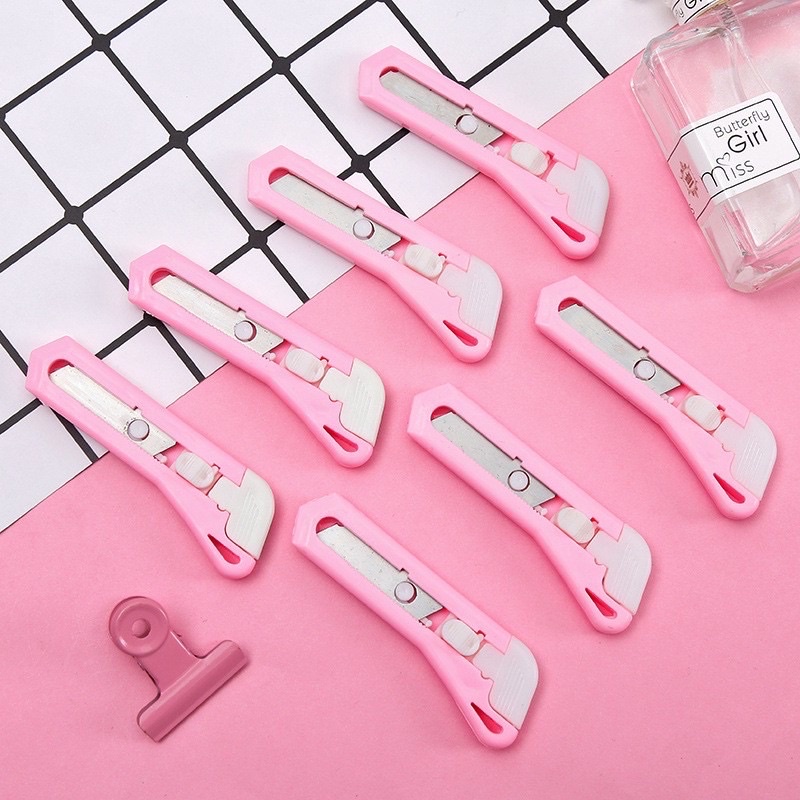 Dao rọc giấy mini màu hồng HT034