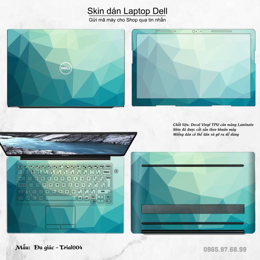 Skin dán Laptop Dell in hình Đa giác (inbox mã máy cho Shop)