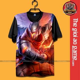 Áo liên minh huyền thoại tóc chiến Yasuo siêu phẩm Áo thun LMHT phông Đen league of legends