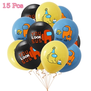 Set 15 Among Us Bong Bóng Trang Trí Tiệc Sinh Nhật Cho Bé