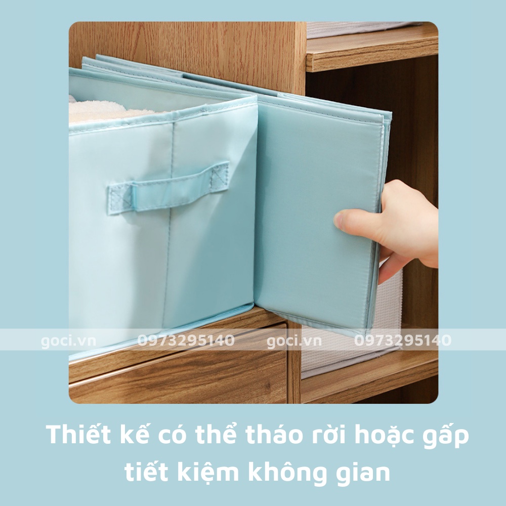 Hộp vải đựng quần sooc hè áo sơ mi tất vớ chia ngăn vải không dệt cao cấp gọn gàng ngăn nắp cho tủ đồ