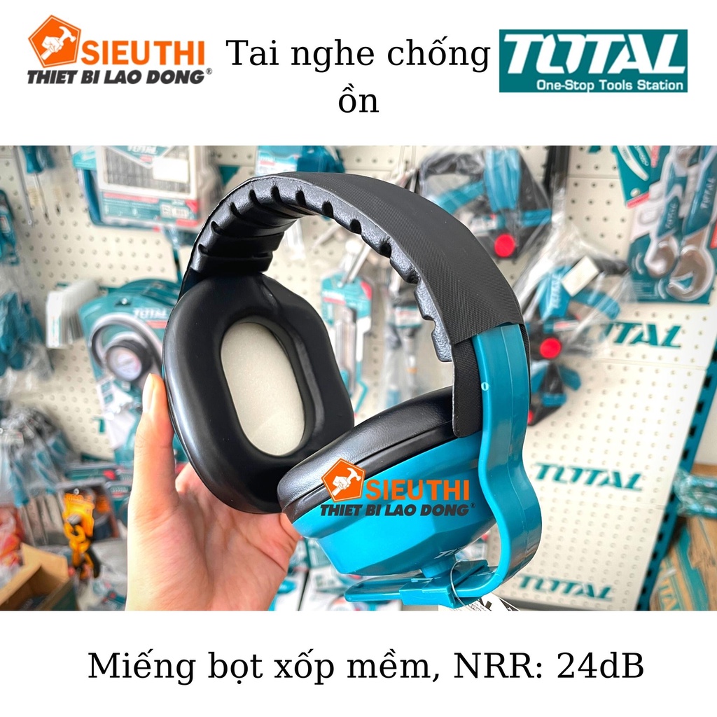 CHỤP TAI CHỐNG ỒN TOTAL TSP701 - giảm tiếng ồn 24db, phone chống ồn bảo vệ tai, bịt tai giảm tiếng ồn công nghiệp