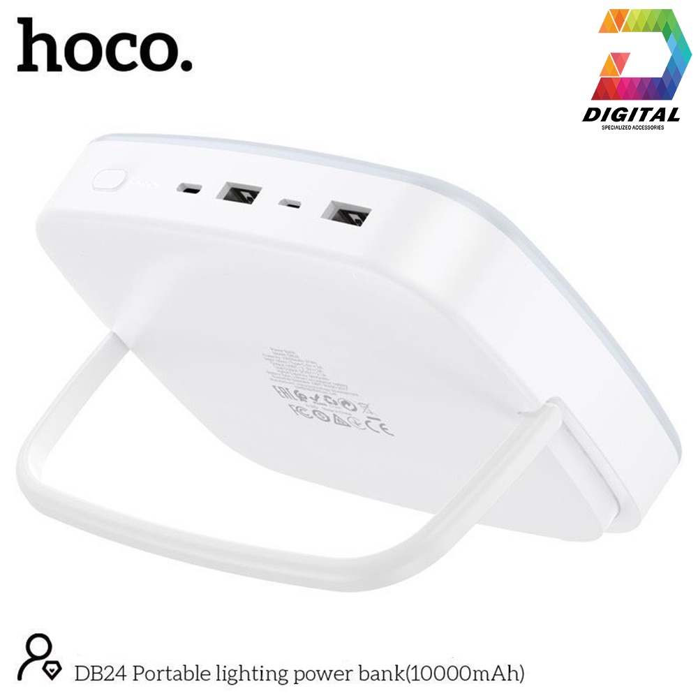 Pin Sạc Dự Phòng Đa Năng Hoco DB24 10000mAh Chính Hãng Tích Hợp Đèn Sáng 18h Liên Tục