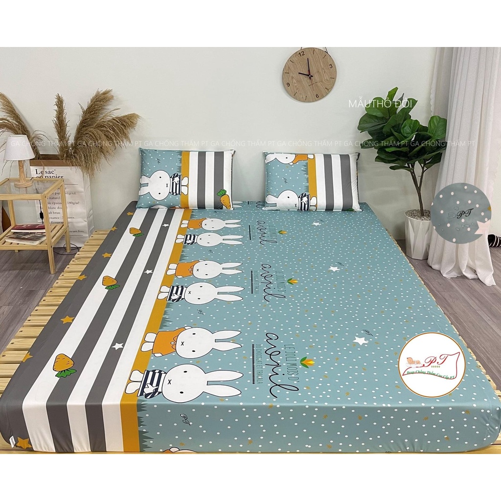 Ga giường chống thấm 2 mặt chính hãng PT chất liệu cotton lụa siêu mềm mịn, không hầm bí, không sột soạt đủ size, mẫu | BigBuy360 - bigbuy360.vn