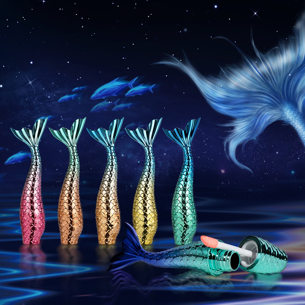 [Hàng mới về] Son Kem 12 Màu Thiết Kế Vỏ Hình Nàng Tiên Cá Kháng Nước Lâu Trôi | BigBuy360 - bigbuy360.vn