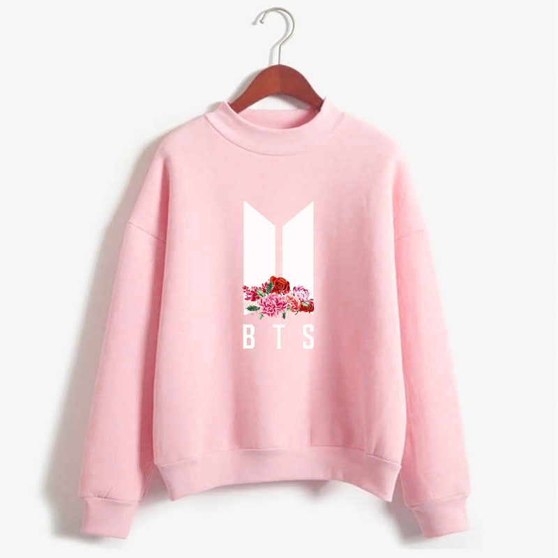 Áo Sweater Màu Sắc Ngọt Ngào In Họa Tiết Hoa Phong Cách Bts Thời Trang Thu Đông 2020