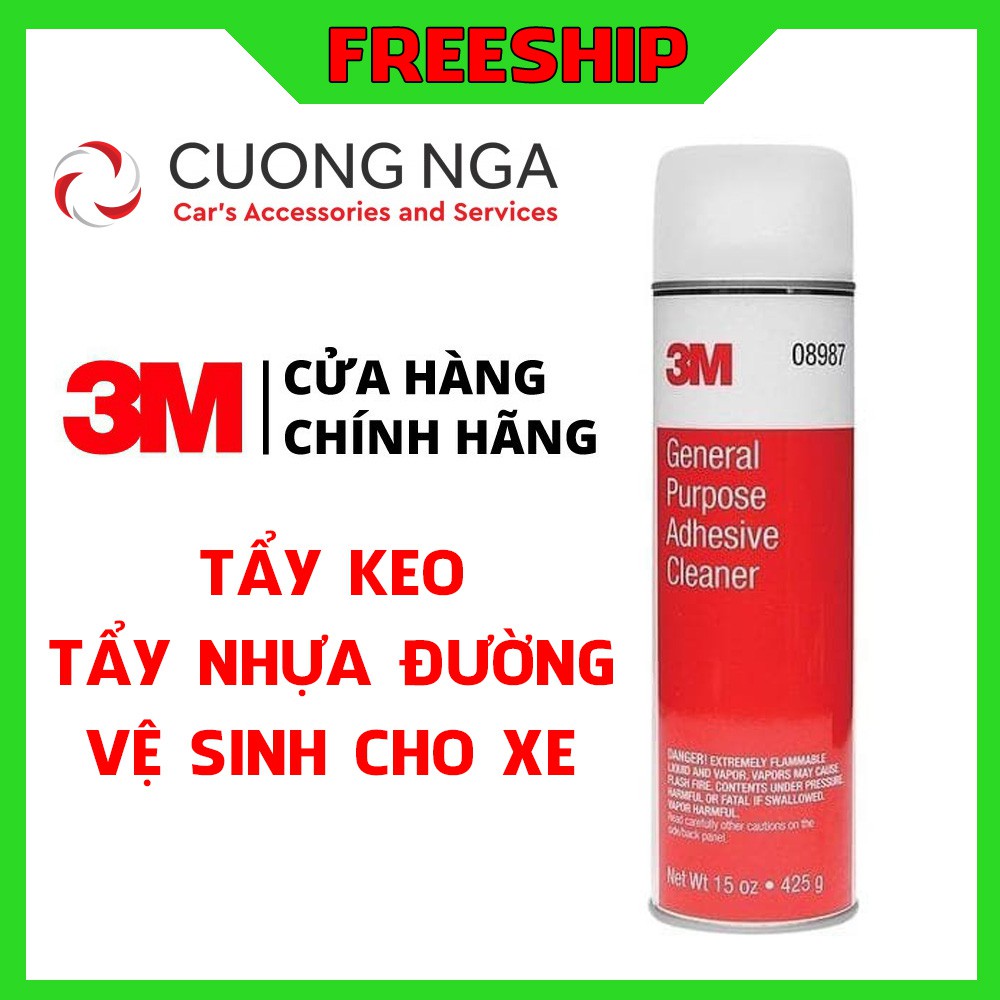 💘FREESHIP💘 Tẩy keo - Tẩy nhựa đường - Chất tẩy đa năng 3M General Purpose Adhesive Cleaner cho xe ô tô - hàng nhập