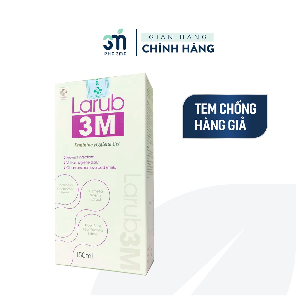 Dung Dịch Vệ Sinh Phụ Nữ Thảo dược Gel Vệ Sinh Phụ Nữ Larub 3M 150ml