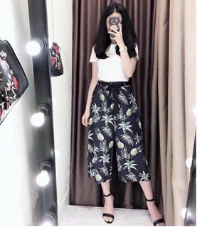 Bộ quần hoa ống sớ