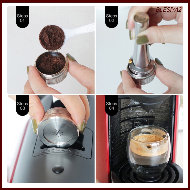 [BLESIYA2]20ml Stainless Steel Coffee Capsule Filter Holder for Delta Q MILKQOOL