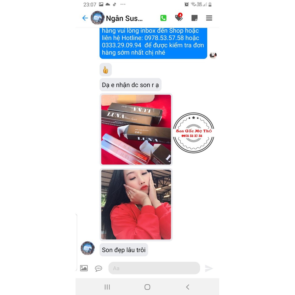 [CHẤT XỊN - SIÊU MỊN - 20 MÀU HOT TREND] Son Handmade Luna Natural - Không Chì | Thế Giới Skin Care