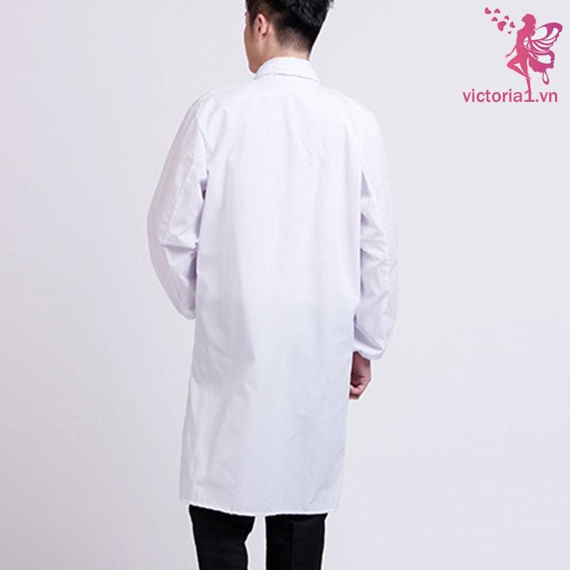 White Lab Coat Doctor Hospital Scientist School Fancy Dress Costume for Students Adults