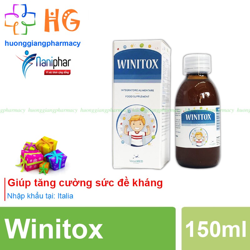 Winitox ✅ Hàng Chính Hãng - Hỗ trợ hệ miễn dịch, tăng sức đề kháng cho trẻ (Chai 150ml)