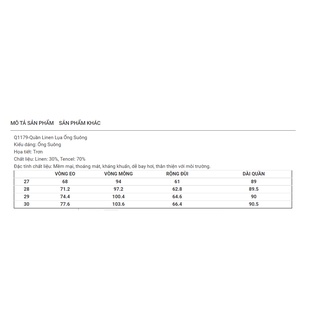 Quần Linen Lụa Ống Suông - Q1179