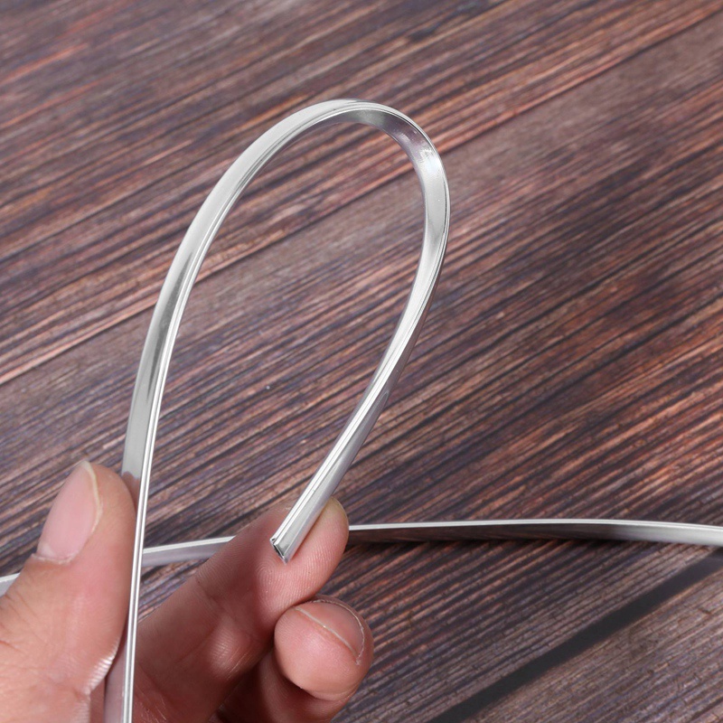 Dải Chrome Viền Bảo Vệ Cạnh Cửa Xe Hơi Chống Trầy Xước Màu Bạc 20FT