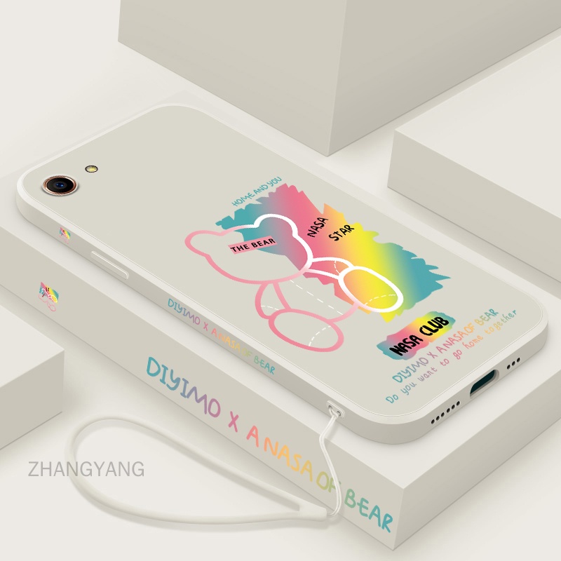 Ốp Điện Thoại silicone TPU Thẳng Có Dây Đeo Cho oppo a83 f1s a71