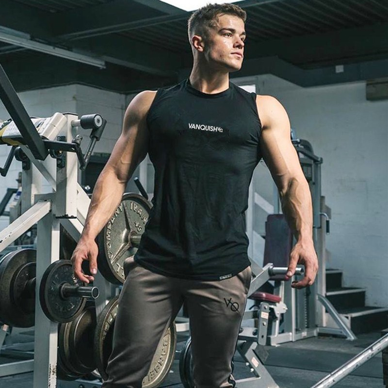 Áo Ba Lỗ Thể Thao Chất Liệu Cotton Co Giãn Cho Nam