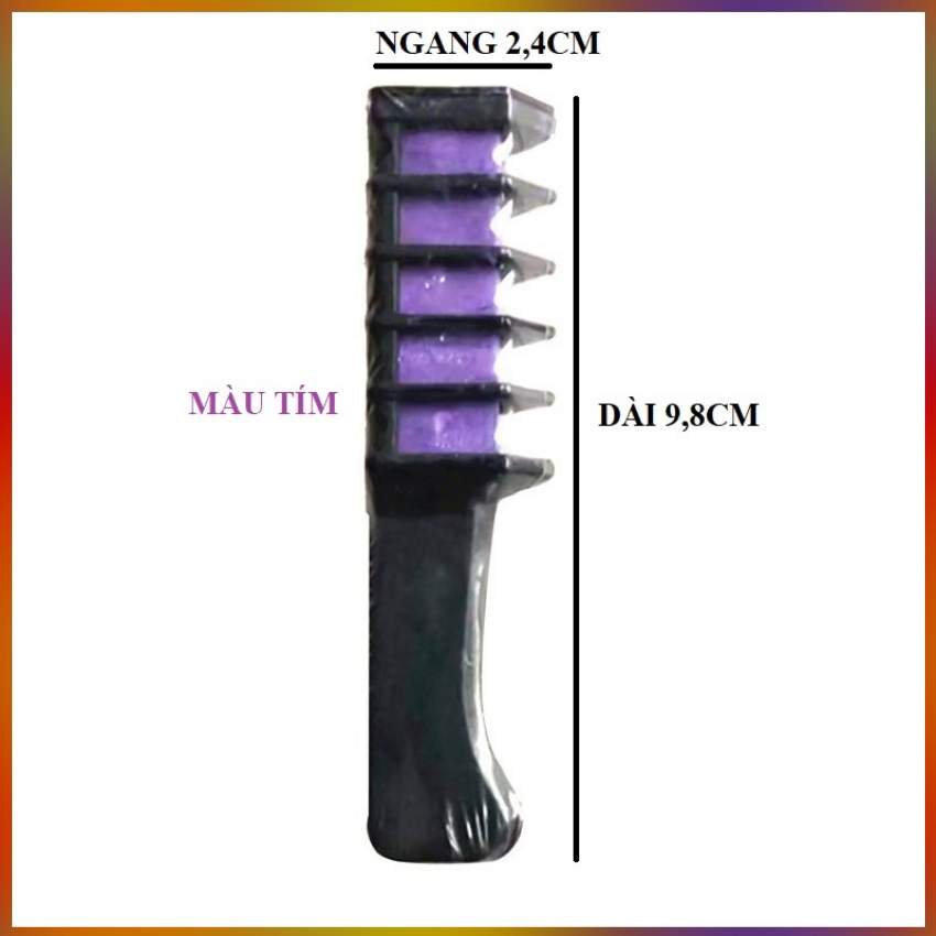 Lược Nhuộm  Đổi Màu Tóc Tạm Tời Màu Tím Mộng Mơ 14g/chiếc