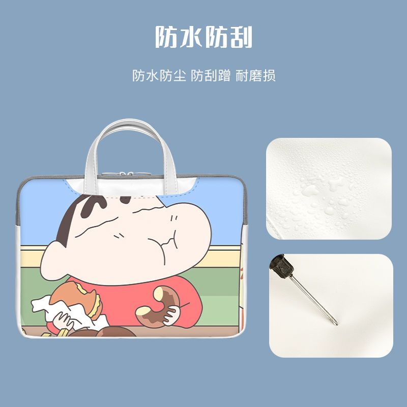 Túi Đựng Laptop 14.6-inch 16.1-inch 15-inch 15.6 inch Bằng Da PU Họa Tiết Hoạt Hình Cậu Bé Bút Chì Shin-chan