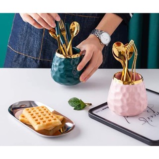 Bộ Cốc Thìa Cafe Và Dĩa