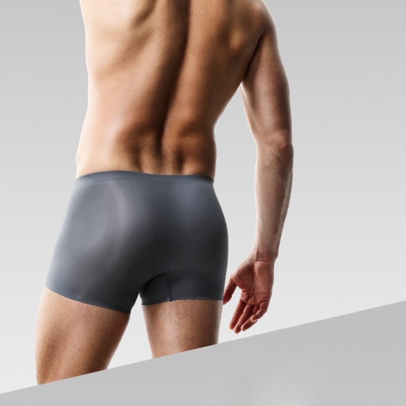 Quần lót boxer ADFASHION MB311 bằng lụa lạnh mỏng co giãn thoáng khí thoải mái quyến rũ cho nam