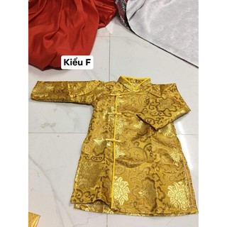 BÉ TRAI (KIỂU F) -  GẤM VÀNG ÁO DÀI CÁCH TÂN ĐÓN XUÂN CHO BÉ TRAI TỪ 1 TUỔI ĐẾN 10 TUỔI
