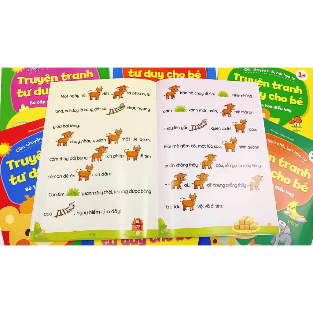 Sách Bộ 8 Cuốn Truyện Tranh Tư Duy Cho Bé từ 1 tuổi