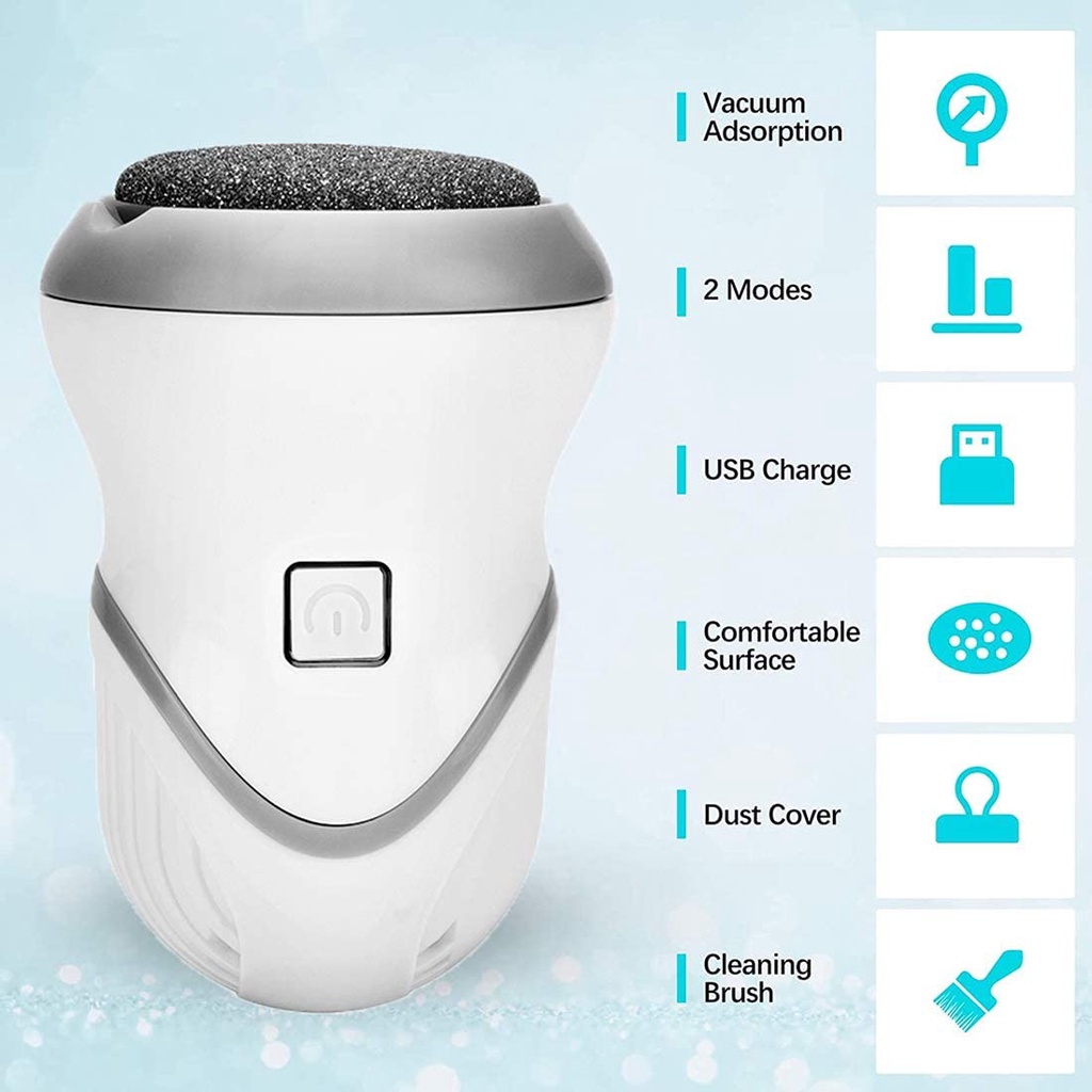 Máy Chà Gót Chân Tẩy Tế Bào Chết Tự Động Sạc USB An Toàn dụng cụ chà gót chân tẩy da chết
