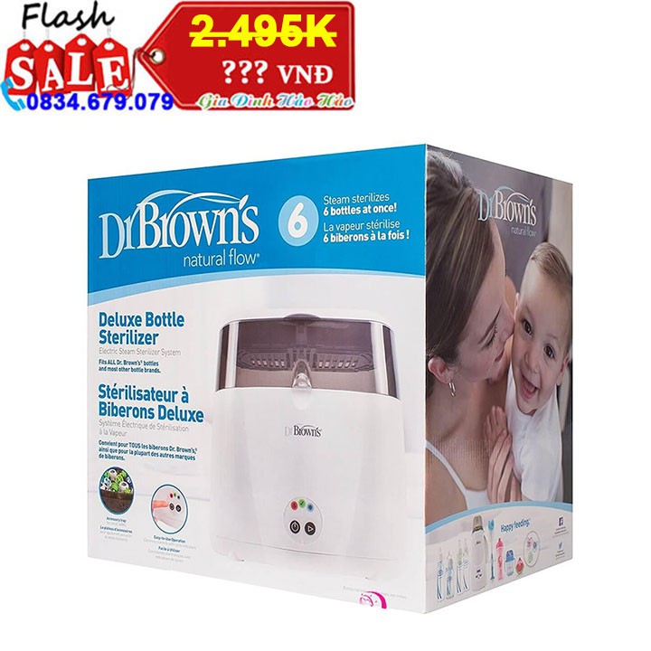 Máy Tiệt Trùng Bình Sữa Cao Cấp Dr Brown’s Deluxe Bottle Sterilizer