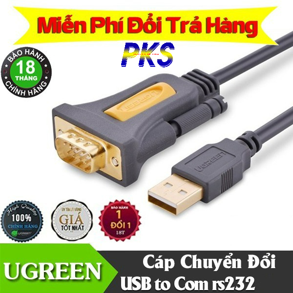 Cáp Chuyển Đổi Ugreen USB 2.0 Sang RS232-DB9 20223 (3m)
