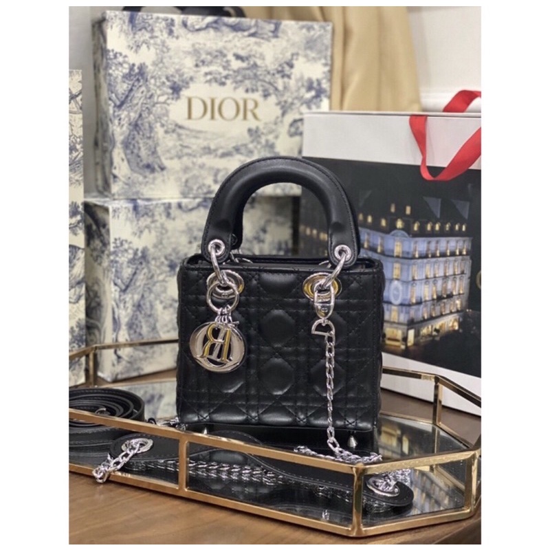 Túi Dio 3 ô khoá bạc fullbox