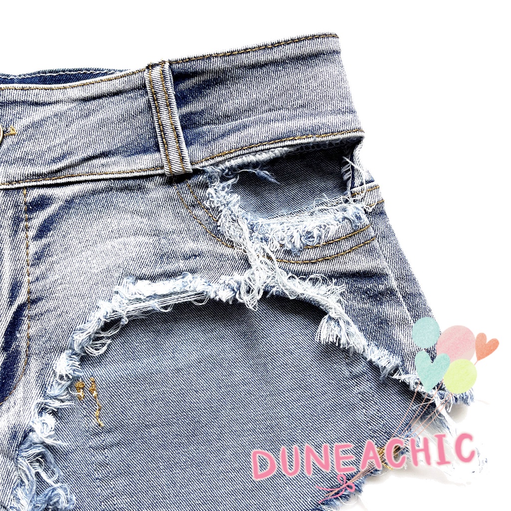 DUNEA Quần Short Denim Cạp Cao Sexy Của Phụ Nữ Plus Size DUNEA